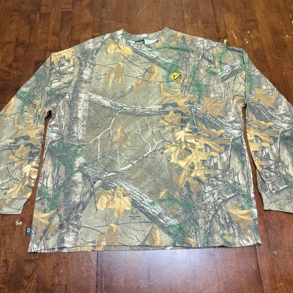 Scent Blocker Realtree Xtra Camo Shirt Mens 2XL Brown Long Sleeve Hunting Tee